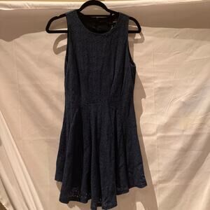 Aqua blue dress with cut outs on very full skirt size Large